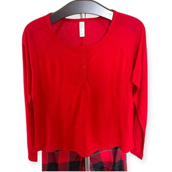 STARS ABOVE Women’s 2 Piece Cozy PJ Set in Red/Black Size Small NEW - Picture 8 of 13